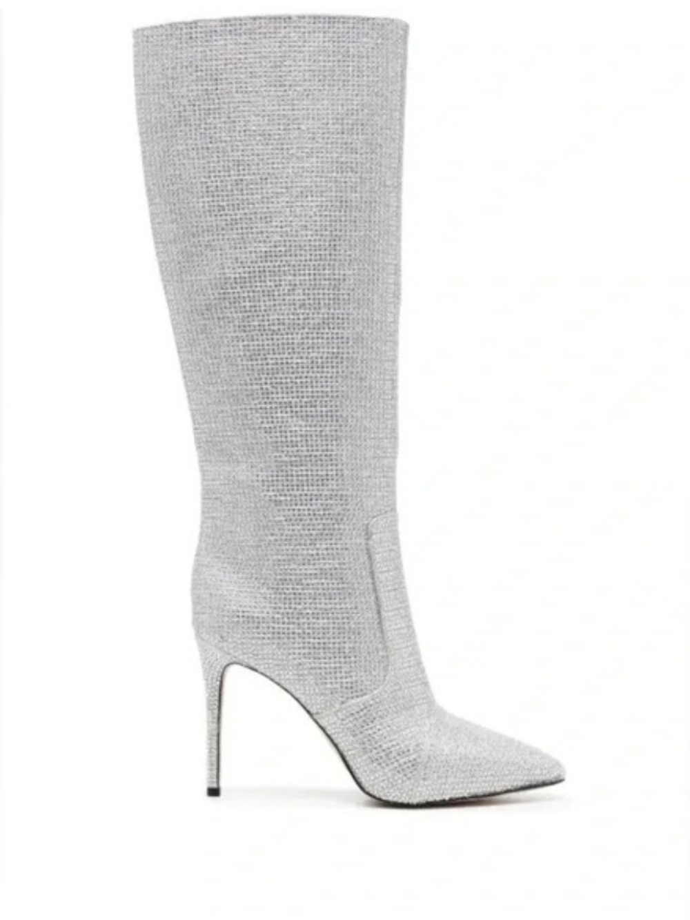 Michael Kors RUE Women's Silver Embellished Knee-High Stiletto Boot Size 11